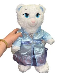 Build a bear workshop bab white teddy bear Disney princess Elsa frozen plush
